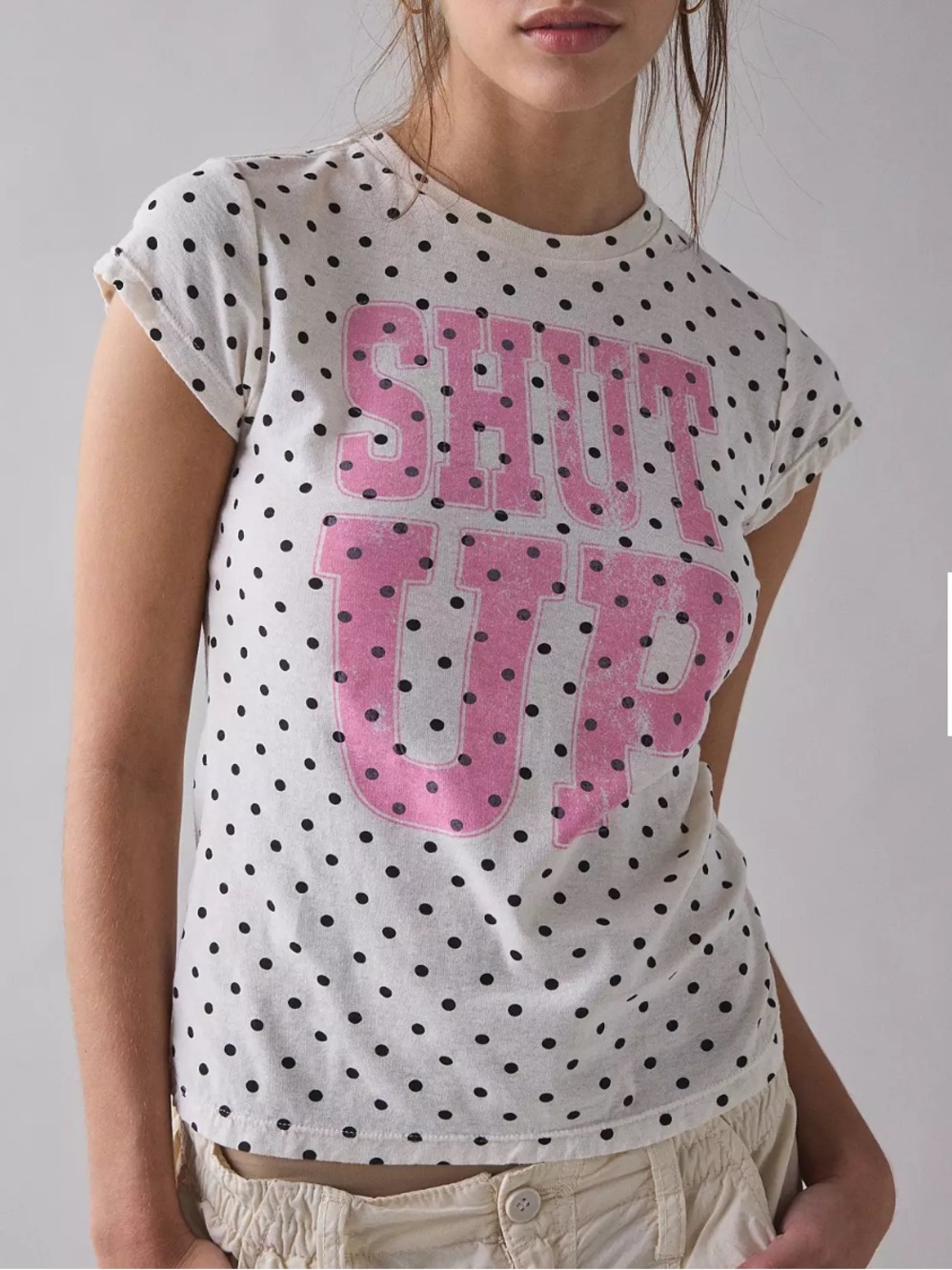 New Urban Outfitters BDG Shut Up Graphic Tee T-Shirt Spill the Tee